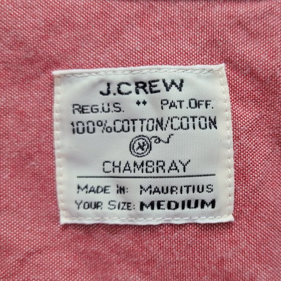 J. Crew Pink Chambray Long Sleeves Shirt Size M - Picture 3 of 4